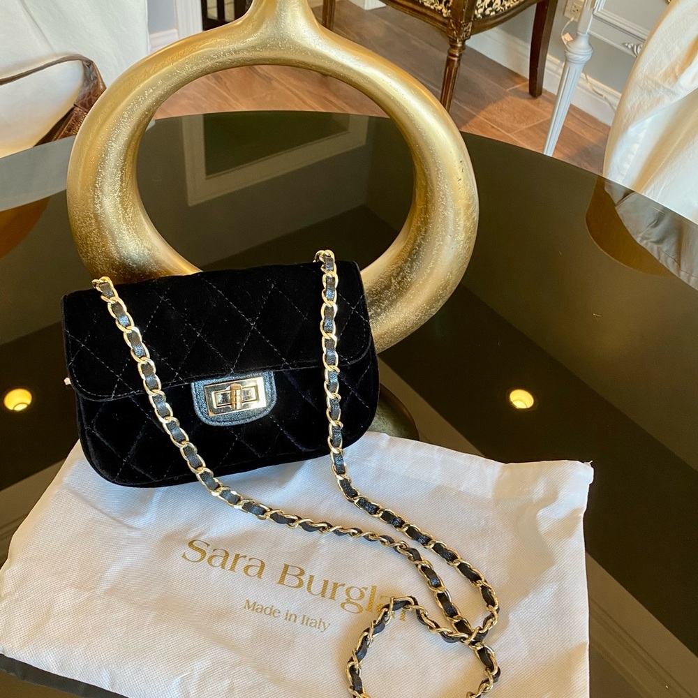 SOLD…Sara Burglar Velvet Crossbody